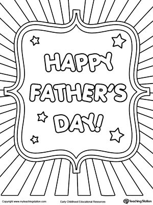 printable fathers day card to color