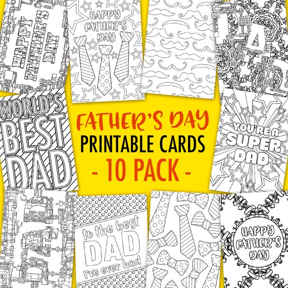 printable fathers day card to color