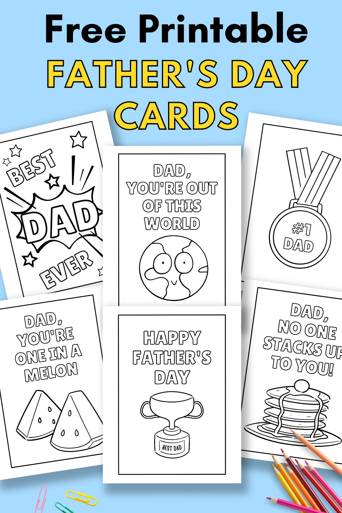 printable fathers day card to color