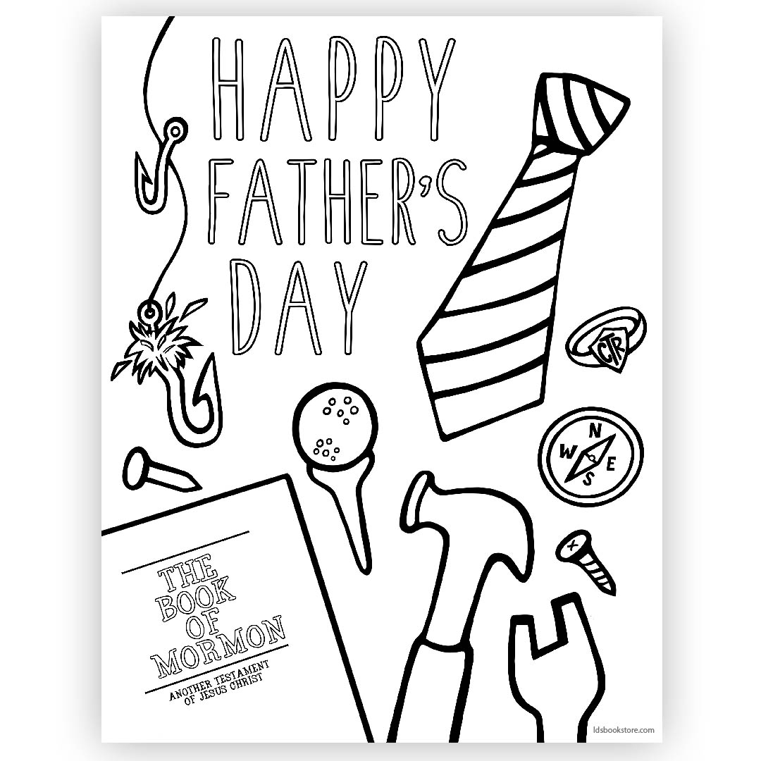 printable fathers day card to color