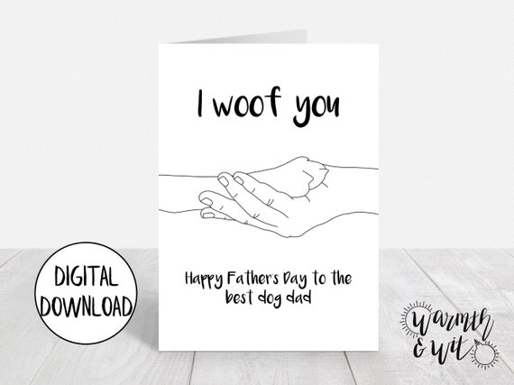 printable fathers day cards from dog