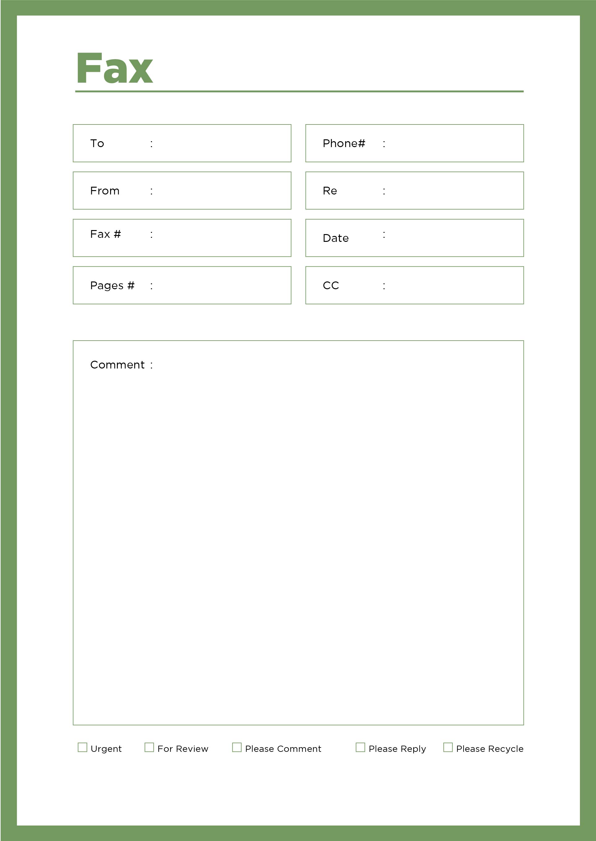 printable fax cover sheet microsoft word