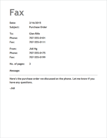 Create a fax cover sheet in Word for the web - Microsoft Support