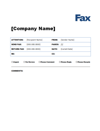 printable fax cover sheet template word 2007