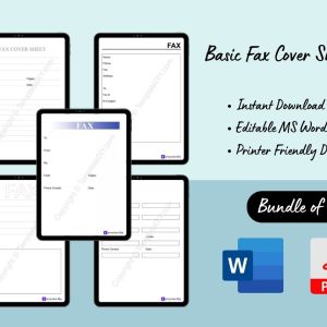 printable fax cover sheet template word 2007
