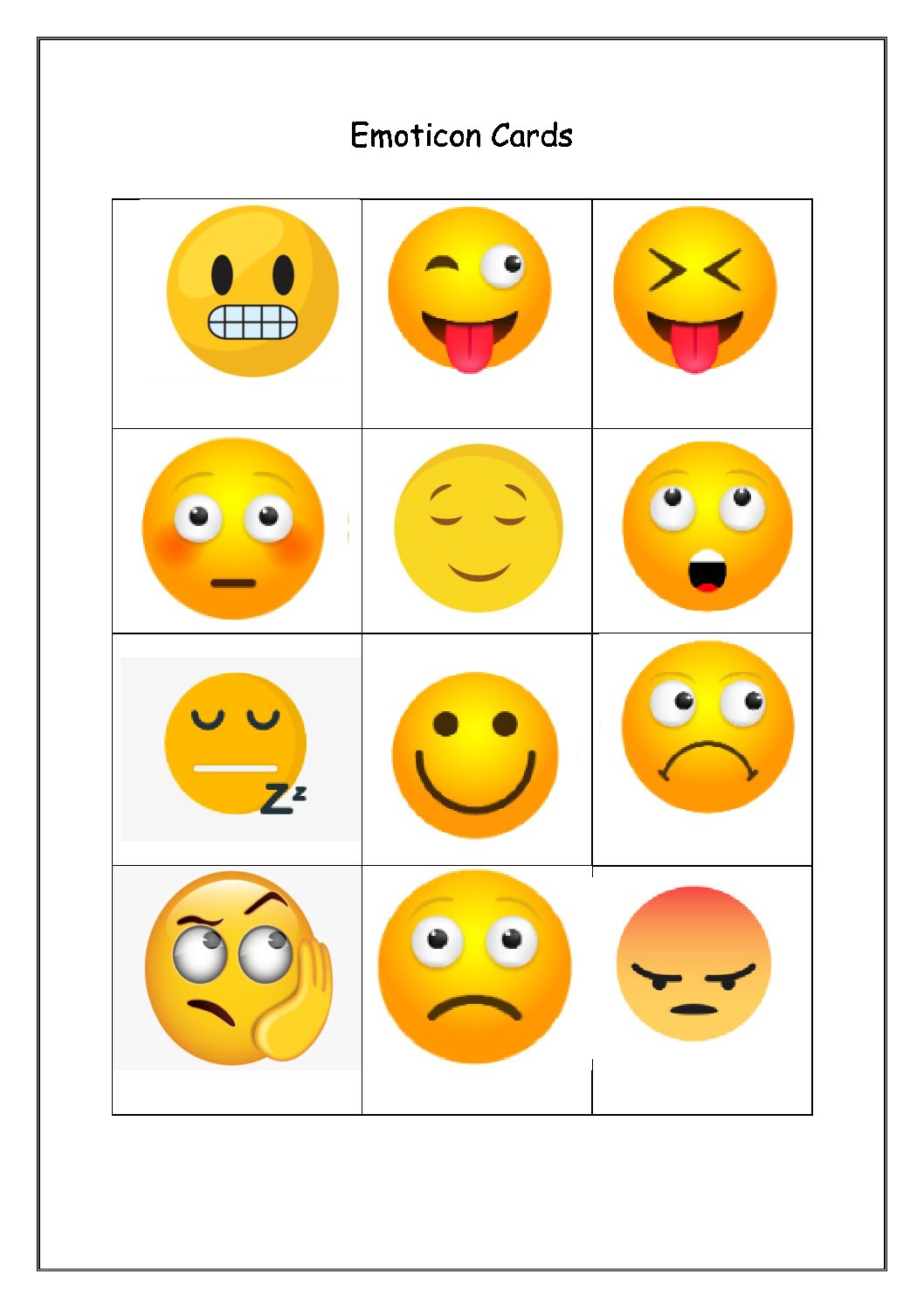 emotions-emojis-tpt-worksheets-library for Emoji Feelings Cards Free Printable Emotions emojis | TPT - Worksheets Library for Emoji Feelings Cards Free Printable