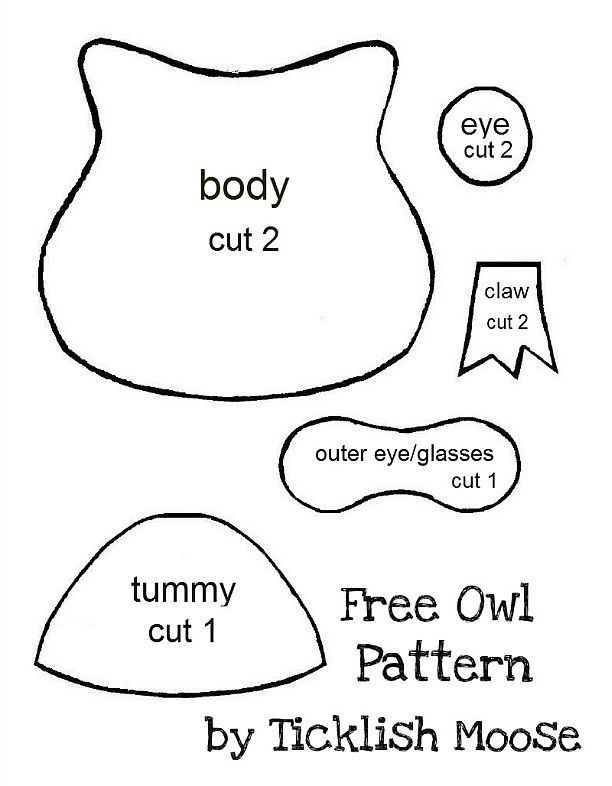 free owl felt pattern - Clip Art Library