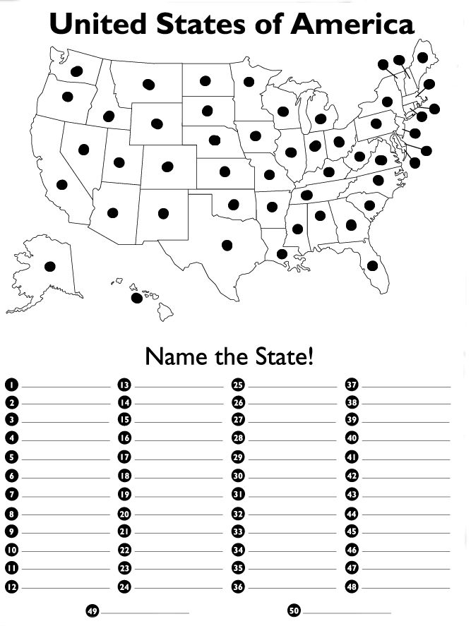 printable fill in map of the united states