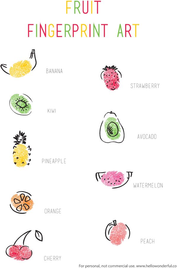 FRUIT FINGERPRINT ART FOR KIDS WITH FREE PRINTABLE TEMPLATE