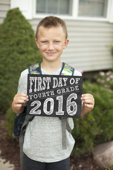First Day of School 2016 - Free Printable signs - Sara Luke Creative