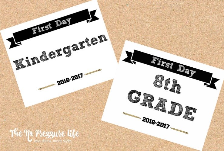 printable first day of school signs 2016