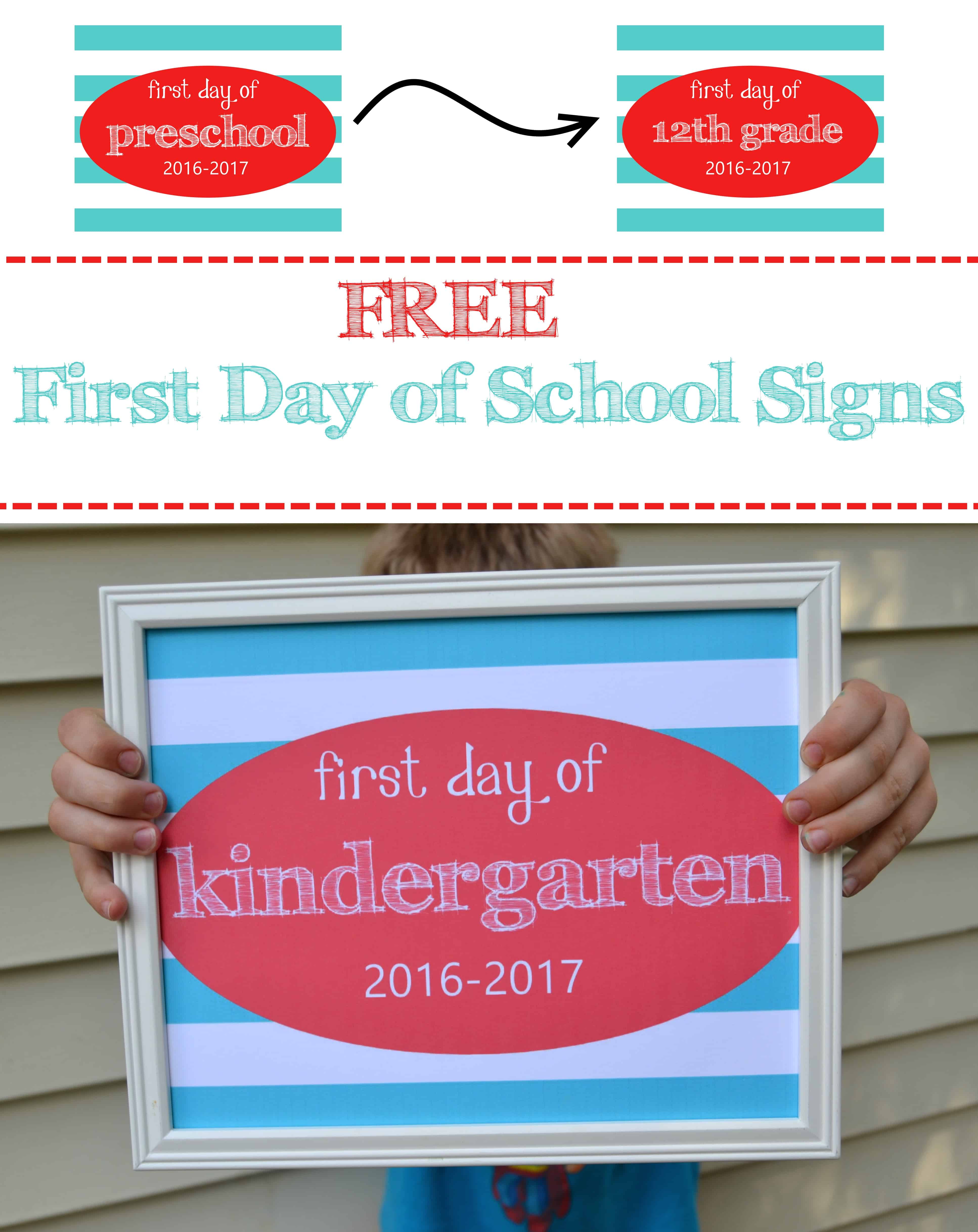 printable first day of school signs 2016