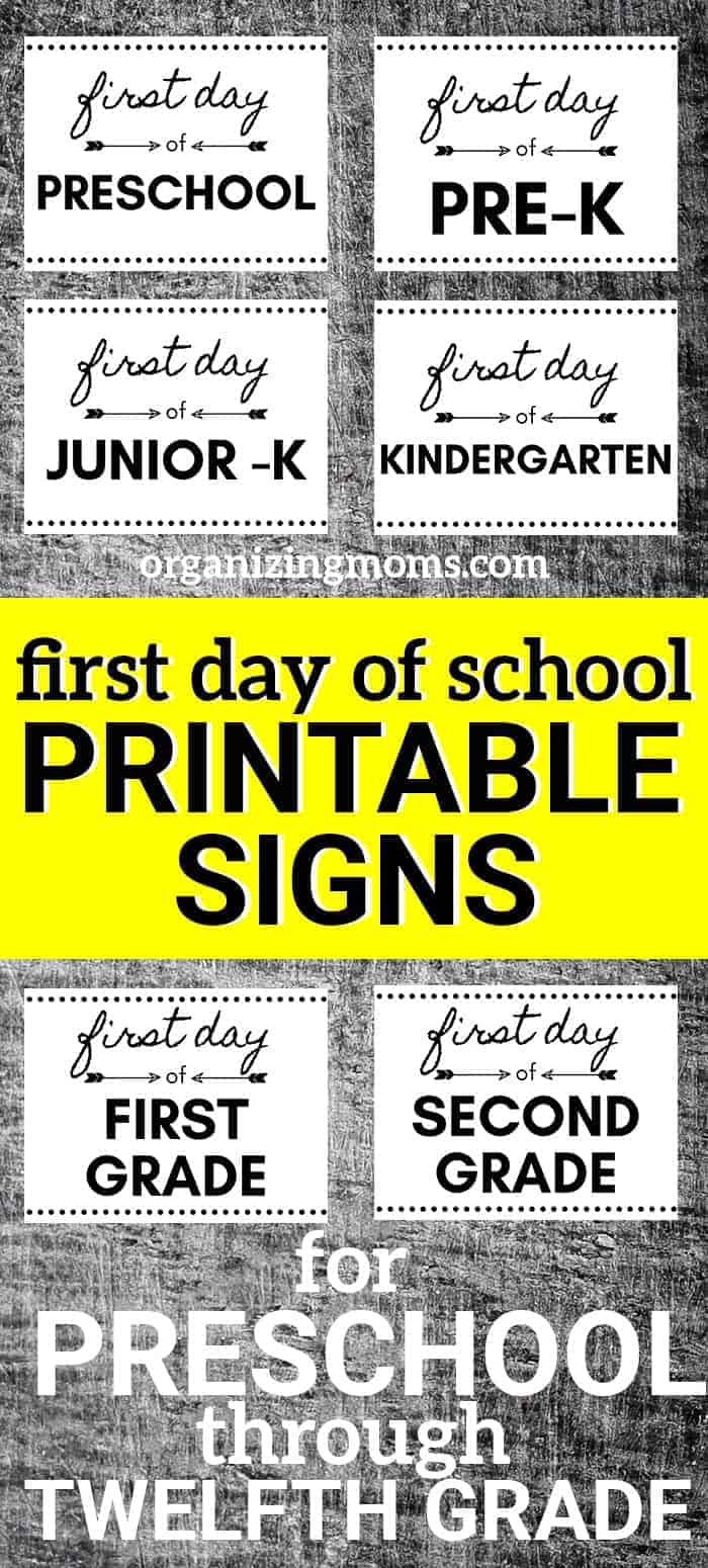 printable first day of school signs 2016