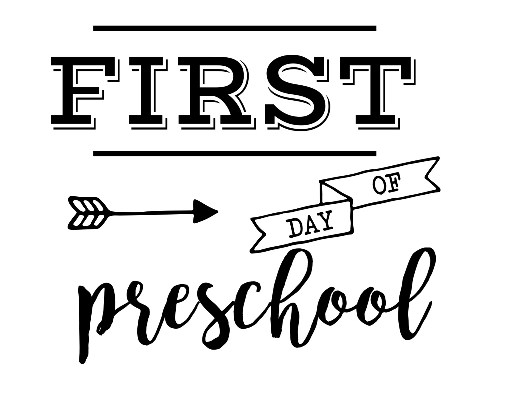 Free Printable First Day of School Signs 2024-2025 - Productive Pete
