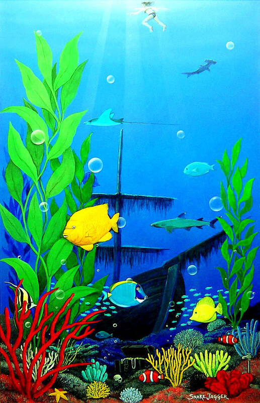 Low Maintenance Aquarium Art Print by Snake Jagger - Snake Jagger ...