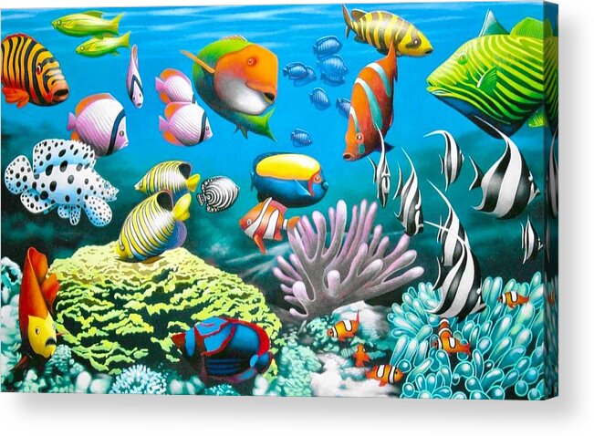 Fish aquarium Acrylic Print by Daniel Melendez - Fine Art America