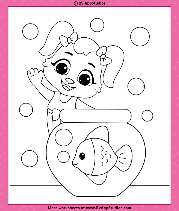 printable fish bowl coloring pages