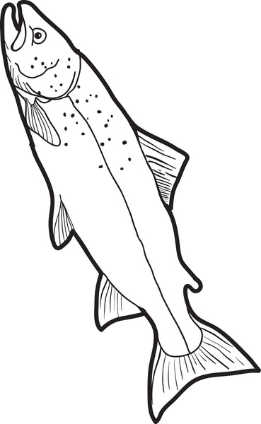 Printable Realistic Fish Coloring Page for Kids