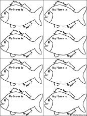 Sea Life Name tags to Print: EnchantedLearning.com