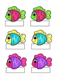 Fish Name Tags by Little Miss Cupcake | TPT