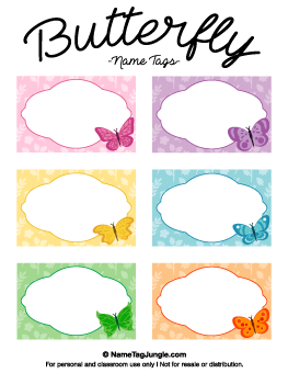 Free Printable Nature Name Tags