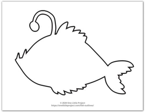 Free Printable Fish Outline Pages | Fish Templates - One Little ...
