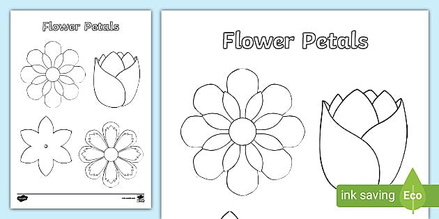 printable five petal flower template