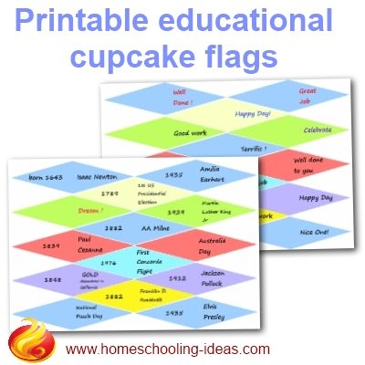 printable flags for cupcakes