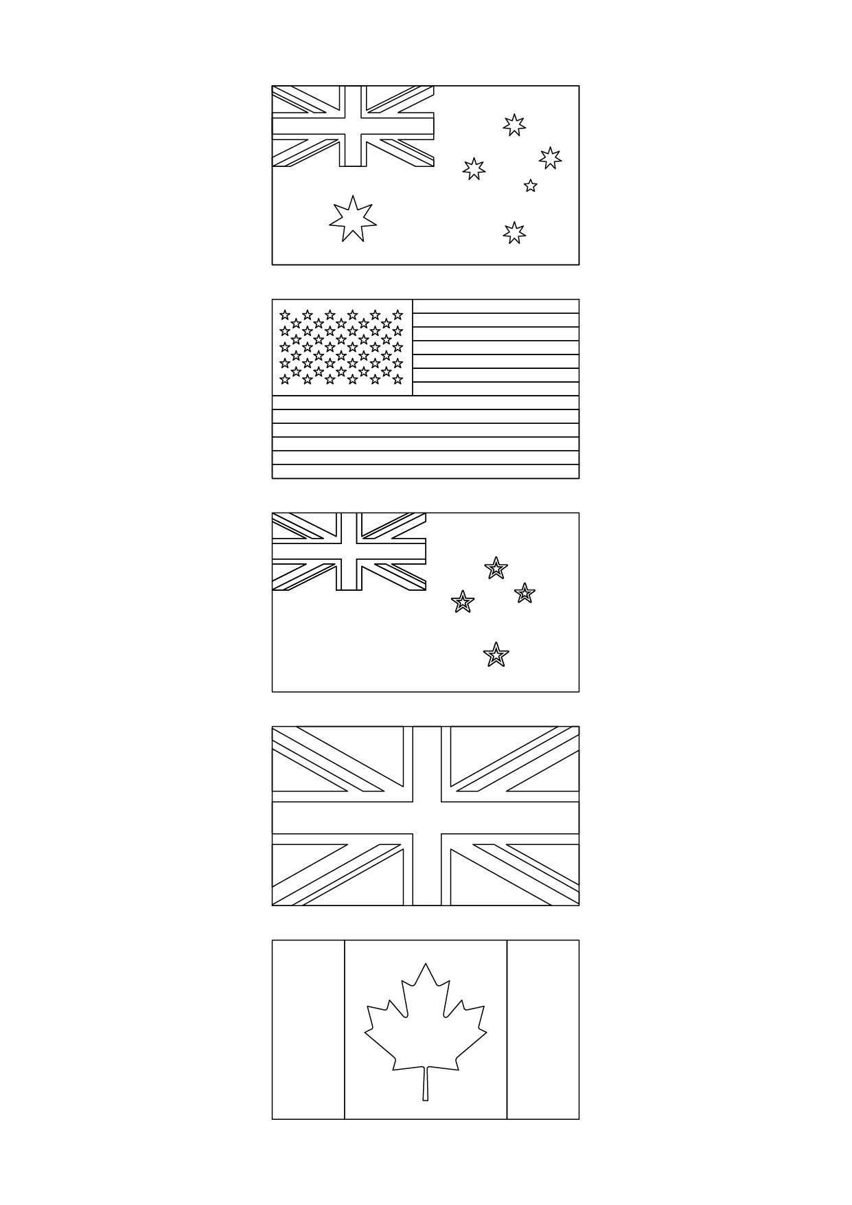 printable flags of english speaking countries