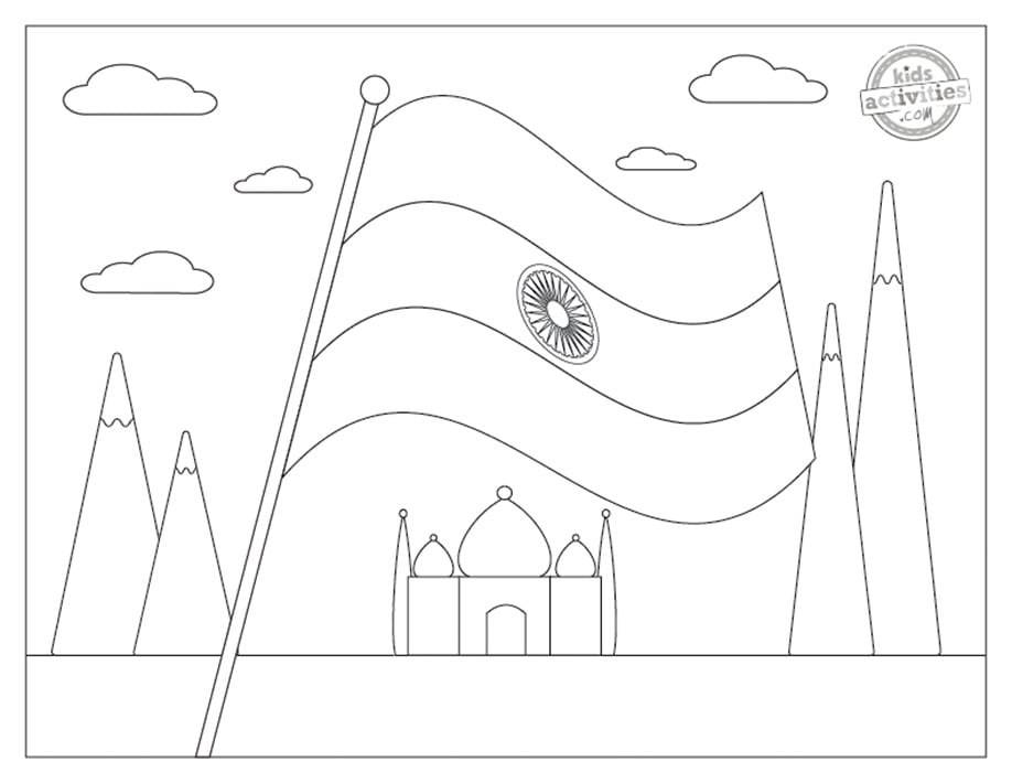 printable flags of india
