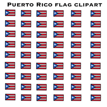 Puerto Rico Map flag s Print