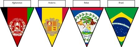 printable flags of the world bunting