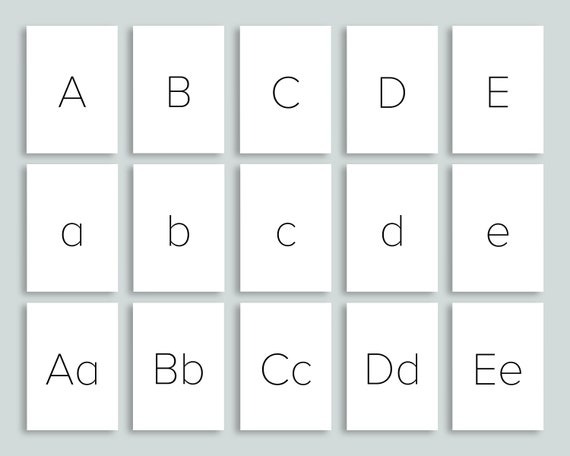 Minimalistische ABC Toddler Cards Printable Flashcards Kinder ...