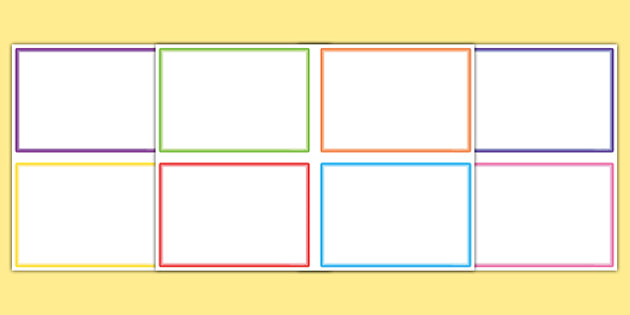 Editable Blank Flash Cards PDF with Borders | Twinkl