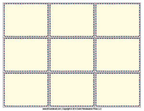 printable flashcards blank