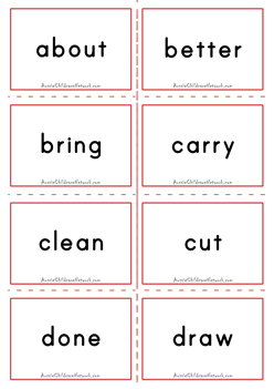 Dolch Flashcards - Third Grade Sight Words - Aussie Childcare Network