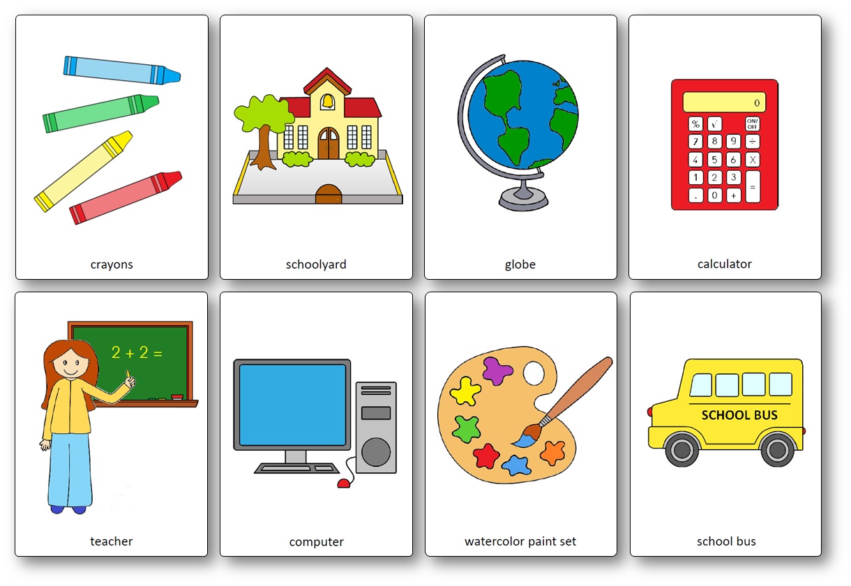 Classroom Objects Flashcards - Free Printable Flashcards - Speak ...