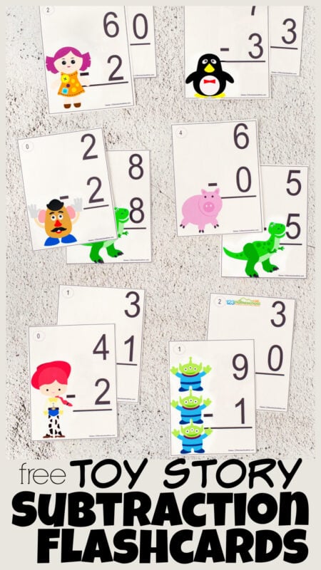 FREE Printable Toy Story Subtraction Flashcards - plus FUN Math ...