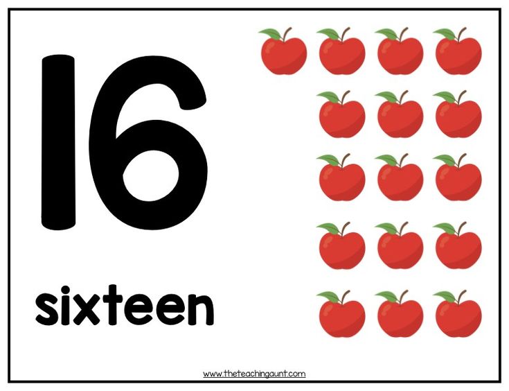 Numbers Flashcards 1-20 - The Teaching Aunt