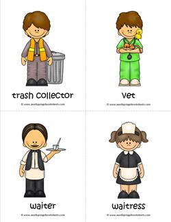 printable flashcards of community helpers