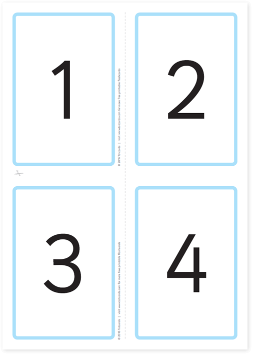 printable flashcards with numbers