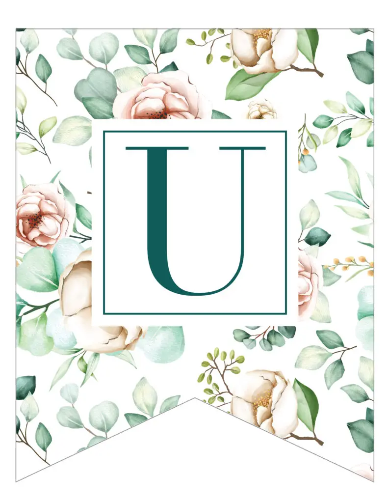 printable floral banner