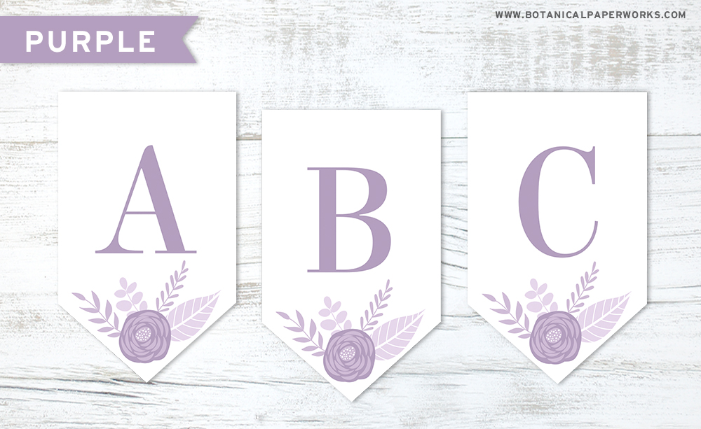 free printable} Floral Letter Banners Made with Seed Paper for Eco ...