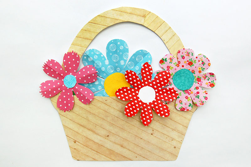 Basket of Flowers | Kids Crafts | Fun Craft Ideas | FirstPalette.com