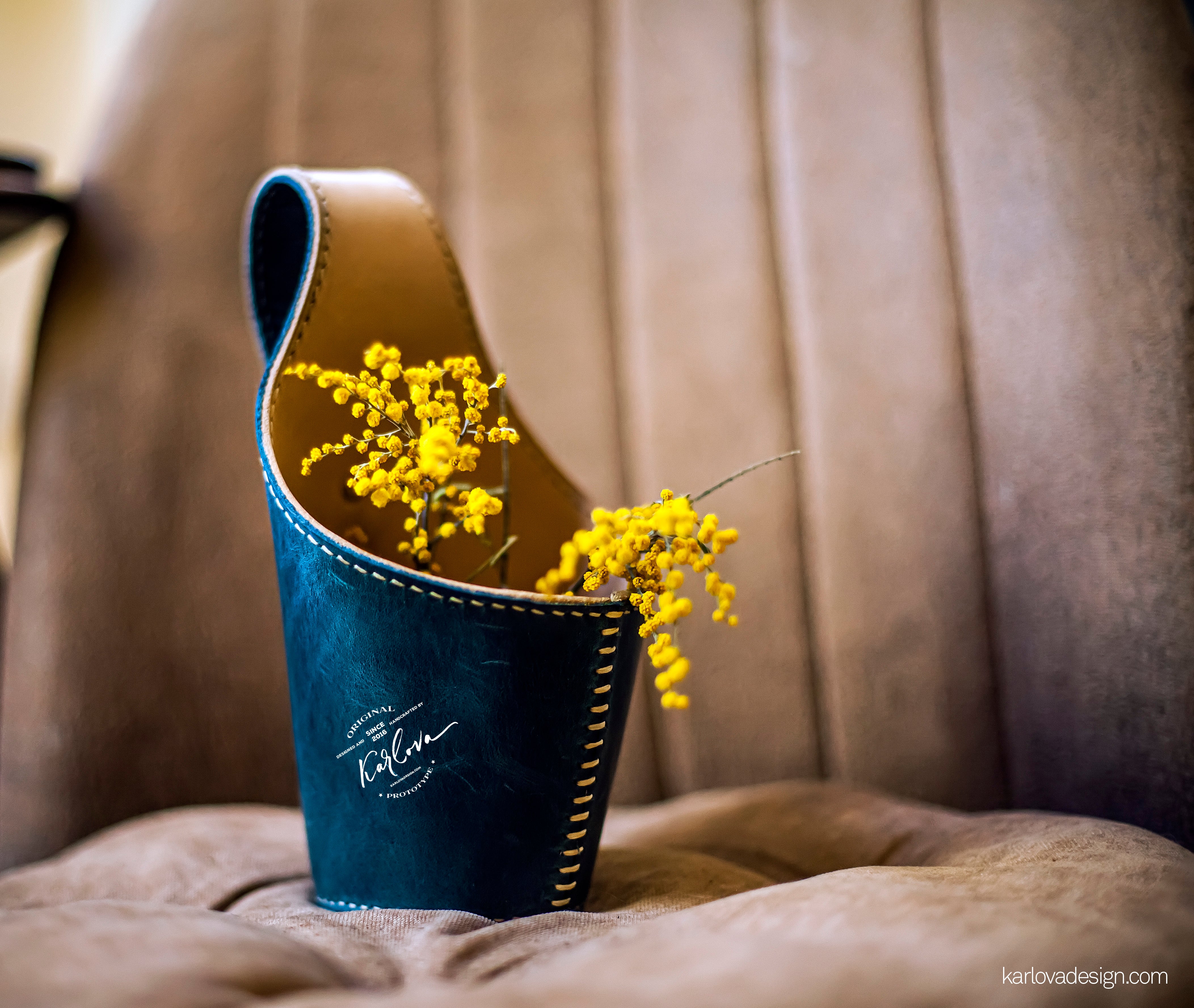 Mini Basket Leather Craft PDF Pattern Download - Karlova Design