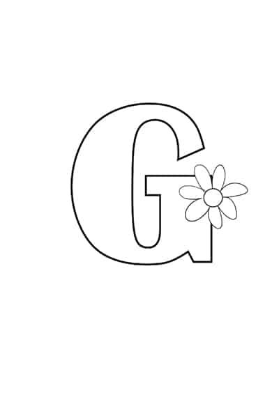 Printable Bubble Letters: Flower Letter G