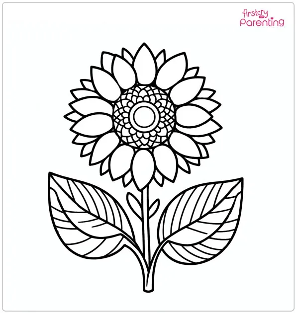 25 Flower Coloring Pages - Free Printable, Sheets and Images for Kids