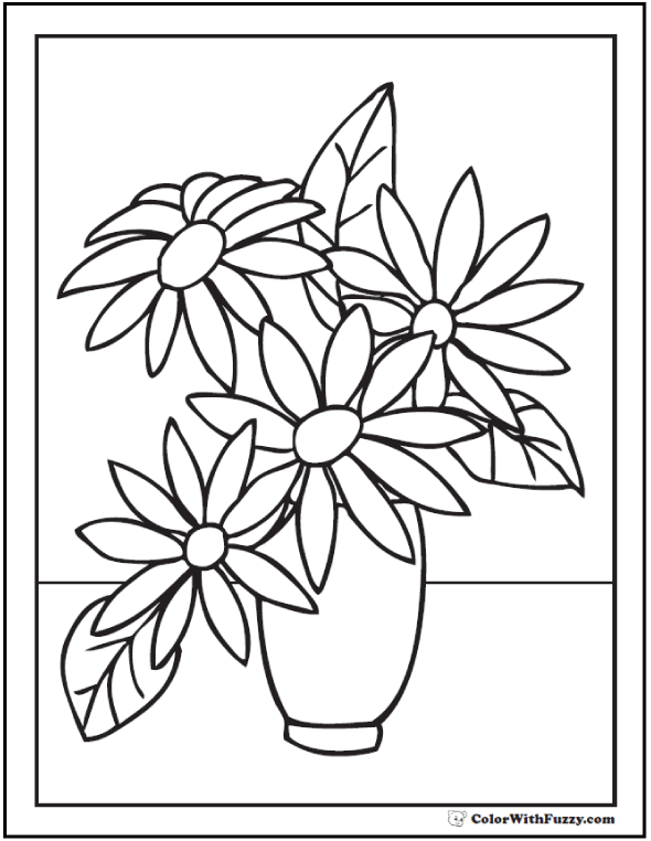 printable flower coloring pages for preschool