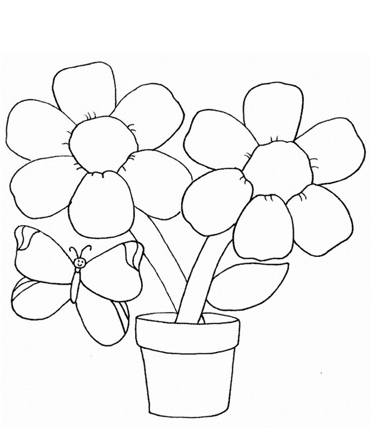 printable flower coloring pages for preschool