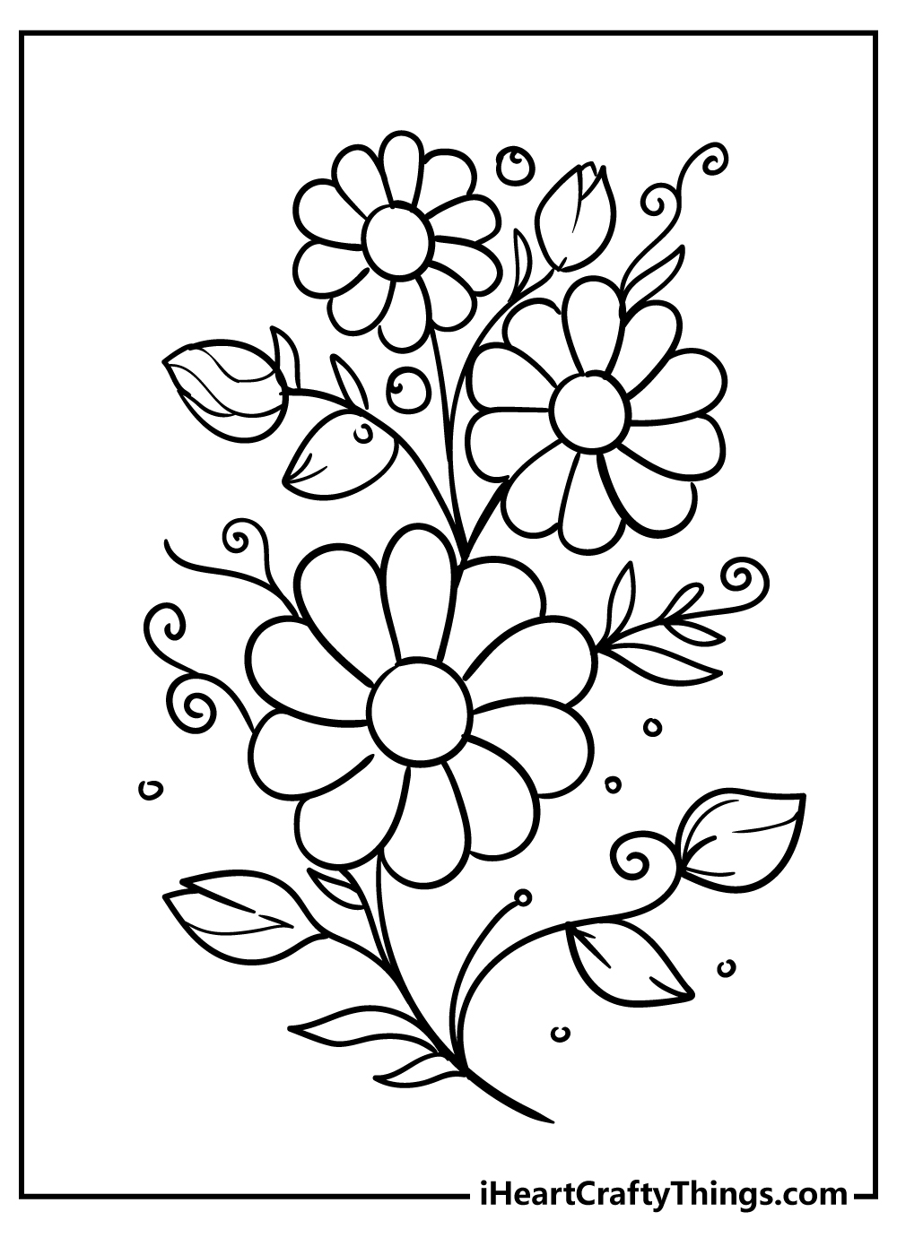 Free printable flower coloring - Printable Flower Coloring Pages For Preschool 7 